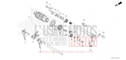 BARILLET DE SELECTION CB650RAP de 2023